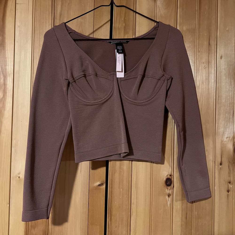 Victoria’s Secret Mauve/Faint Pink Long Sleeve Tight Top